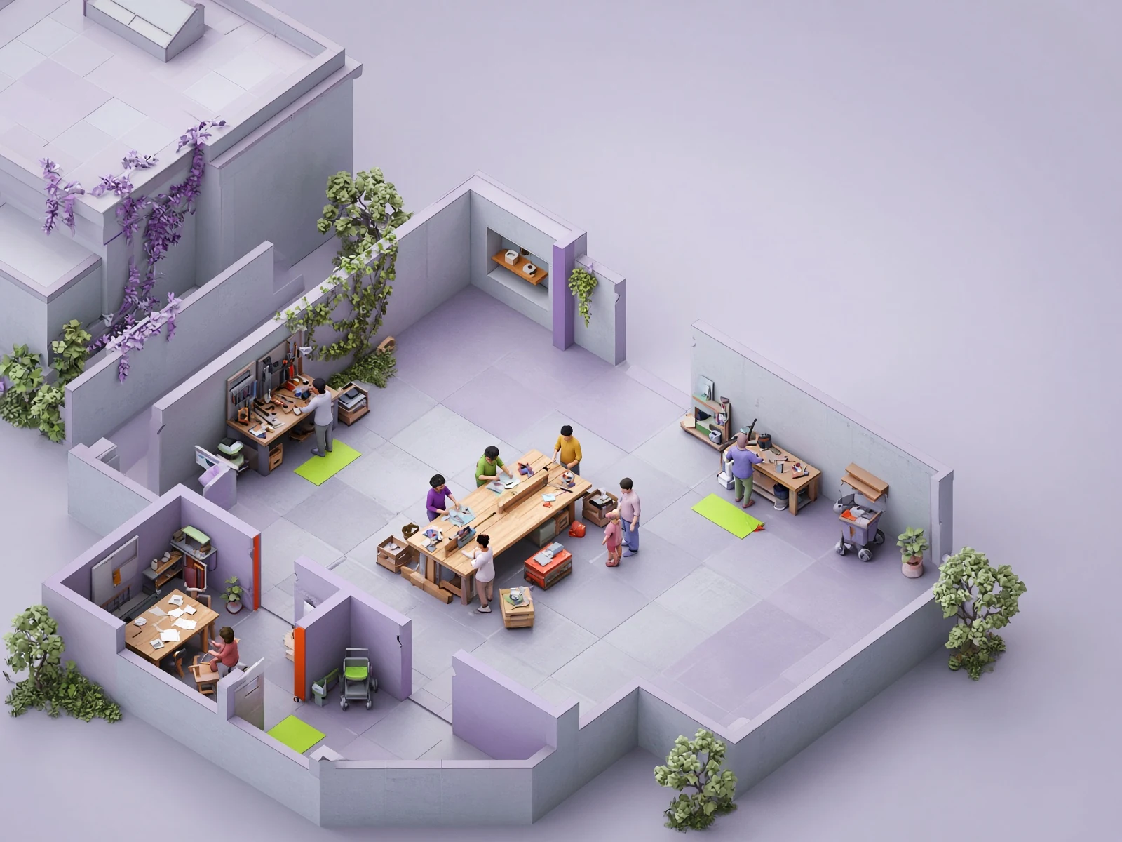 A restored neighborhood workspace after a small practice experiment